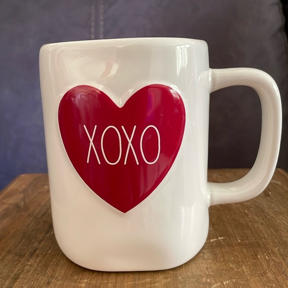 Rae Dunn Other - 🌎 Rae Dunn White With Red Embossed Heart “XOXO” Ceramic Coffee Mug 16 Oz (8)